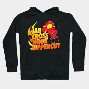 Jab, Cross, Hook, Uppercut Boxing Workout Hoodie